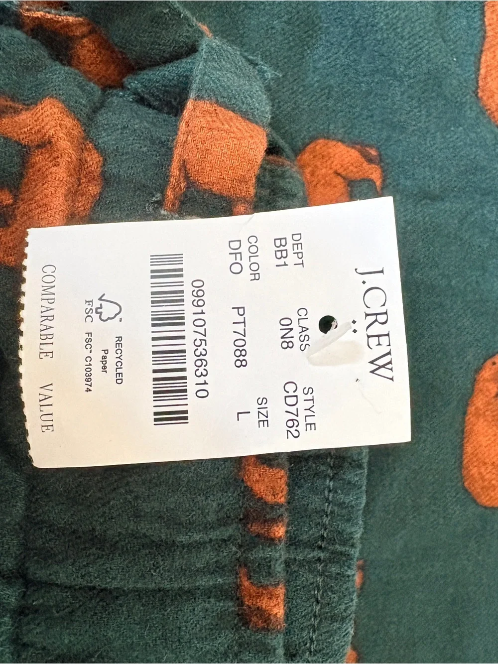 NWT Men’s Navy Bear-Print Pajama Pants